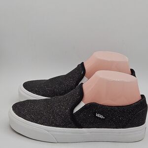 Vans classic slipon galaxy glitter shoes size 6.5